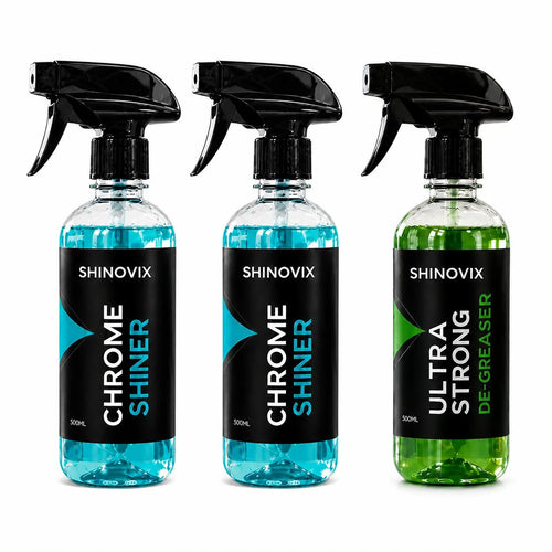 Shinovix Chrome Shiner & Kitchen Degreaser | Ultimate Shine Bundle - SHINOVIX